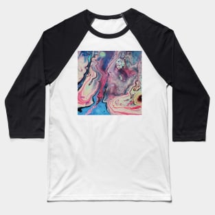 Abstract Fluid Illustration with dynamics delusions Baseball T-Shirt